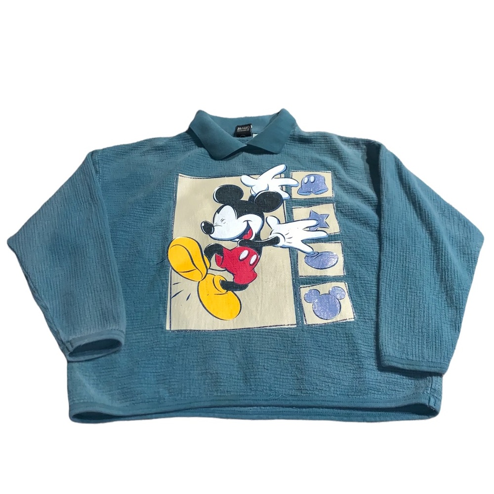 Vintage 90s Mickey Unlimited Mickey Mouse Long Sleeve Collared Shirt